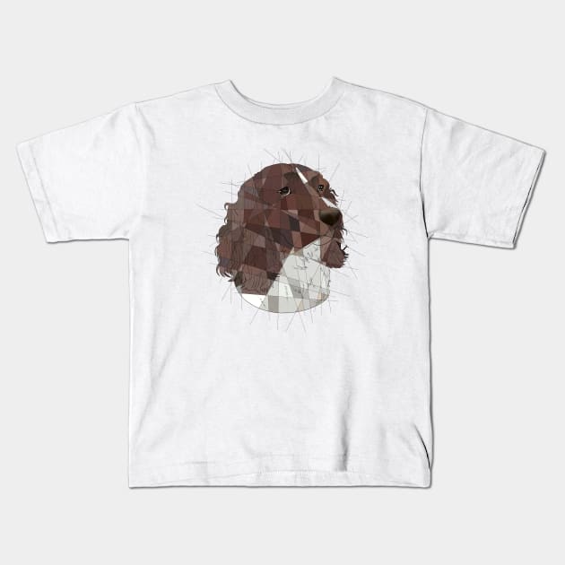 Springer Spaniel Kids T-Shirt by Blacklightco